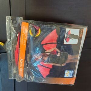 Adult Inflatable Devil Wings Costume  - Red and Black - One Size NWT